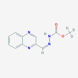 molecular formula C11H10N4O2 B11718544 Trideuteriomethyl N-(quinoxalin-2-ylmethylideneamino)carbamate 