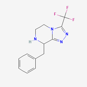 8-benzyl-3-(trifluoromethyl)-5H,6H,7H,8H-[1,2,4]triazolo[4,3-a]pyrazine