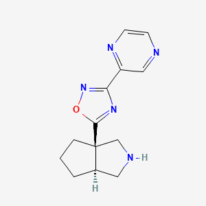 2-{5-[(3aR,6aS)-octahydrocyclopenta[c]pyrrol-3a-yl]-1,2,4-oxadiazol-3-yl}pyrazine