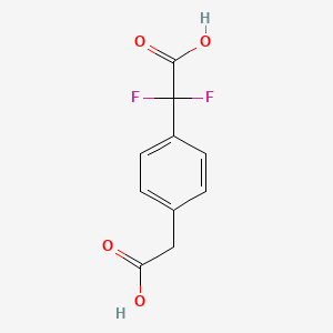 molecular formula C10H8F2O4 B11718589 2-[4-(Carboxymethyl)phenyl]-2,2-difluoroacetic Acid 