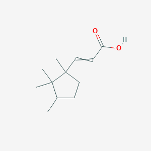 molecular formula C12H20O2 B11718599 3-(1,2,2,3-tetramethylcyclopentyl)prop-2-enoic acid 