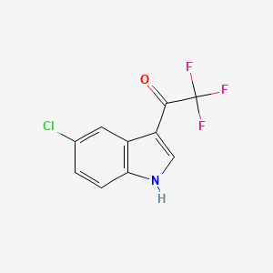 molecular formula C10H5ClF3NO B11718609 1-(5-Chloro-3-indolyl)-2,2,2-trifluoroethanone 