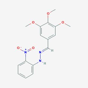 molecular formula C16H17N3O5 B11718616 (2E)-1-(2-nitrophenyl)-2-(3,4,5-trimethoxybenzylidene)hydrazine 