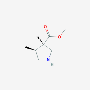 methyl (3R,4S)-3,4-dimethylpyrrolidine-3-carboxylate