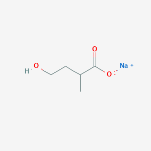 molecular formula C5H9NaO3 B11718708 Sodium 4-hydroxy-2-methylbutanoate 