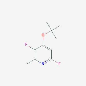 molecular formula C10H13F2NO B11718732 4-(Tert-butoxy)-3,6-difluoro-2-methylpyridine 