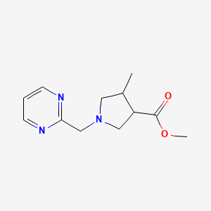 Methyl 4-methyl-1-[(pyrimidin-2-yl)methyl]pyrrolidine-3-carboxylate