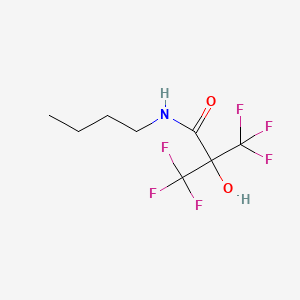 molecular formula C8H11F6NO2 B11718801 N-butyl-3,3,3-trifluoro-2-hydroxy-2-(trifluoromethyl)propanamide 