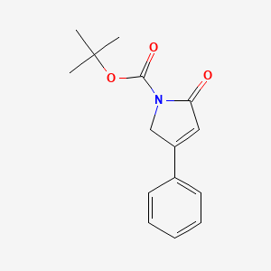 molecular formula C15H17NO3 B11718808 tert-butyl 5-oxo-3-phenyl-2H-pyrrole-1-carboxylate 