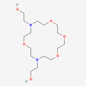 molecular formula C16H34N2O6 B11718810 2,2'-(1,4,7,13-Tetraoxa-10,16-diazacyclooctadecane-10,16-diyl)diethanol 