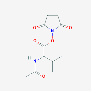 molecular formula C11H16N2O5 B11718822 2,5-Dioxopyrrolidin-1-yl 2-acetamido-3-methylbutanoate 