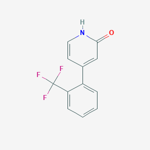 molecular formula C12H8F3NO B11718850 2-Hydroxy-4-(2-trifluoromethylphenyl)pyridine CAS No. 1215074-27-3