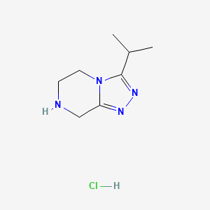 3-(propan-2-yl)-5H,6H,7H,8H-[1,2,4]triazolo[4,3-a]pyrazine hydrochloride