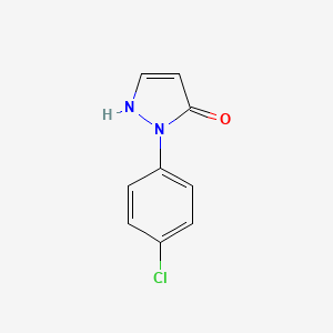 molecular formula C9H7ClN2O B11718918 1-(4-chlorophenyl)-1H-pyrazol-5-ol 