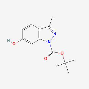 molecular formula C13H16N2O3 B11718946 tert-Butyl 6-hydroxy-3-methyl-1H-indazole-1-carboxylate 