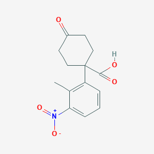 1-(2-Methyl-3-nitrophenyl)-4-oxocyclohexanecarboxylic Acid