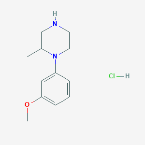 molecular formula C12H19ClN2O B11718999 1-(3-Methoxyphenyl)-2-methylpiperazine hydrochloride 