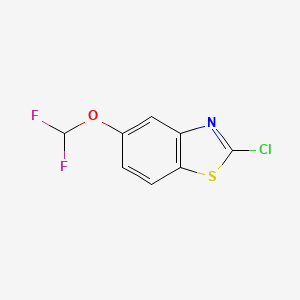 molecular formula C8H4ClF2NOS B11719001 2-Chloro-5-(difluoromethoxy)benzo[d]thiazole 