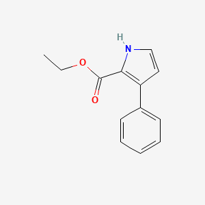 molecular formula C13H13NO2 B11719018 Ethyl 3-phenyl-1H-pyrrole-2-carboxylate 