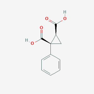 molecular formula C11H10O4 B11719062 (1R,2S)-1-phenylcyclopropane-1,2-dicarboxylic acid 