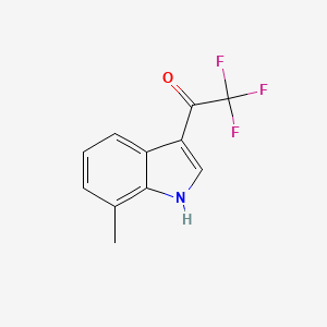 molecular formula C11H8F3NO B11719078 2,2,2-Trifluoro-1-(7-methyl-3-indolyl)ethanone 