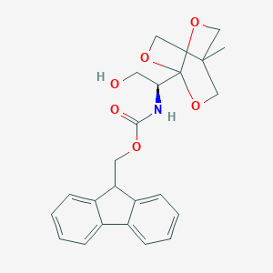 B117191 1-[N-Fluorenylmethoxycarbonyl-(1S)-1-amino-2-hydroxyethyl]-4-methyl-2,6,7-trioxabicyclo[2.2.2]octane CAS No. 148150-68-9