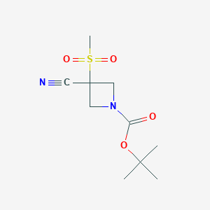 Tert-butyl 3-cyano-3-methanesulfonylazetidine-1-carboxylate