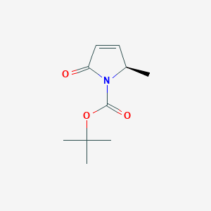 molecular formula C10H15NO3 B11719136 tert-butyl (2R)-2-methyl-5-oxo-2,5-dihydro-1H-pyrrole-1-carboxylate 