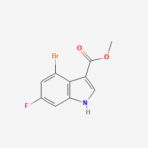 molecular formula C10H7BrFNO2 B11719168 Methyl 4-Bromo-6-fluoroindole-3-carboxylate 