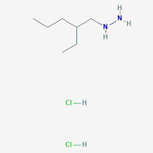 molecular formula C7H20Cl2N2 B11719195 (2-Ethylpentyl)hydrazine dihydrochloride 