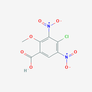 molecular formula C8H5ClN2O7 B11719248 4-Chloro-2-methoxy-3,5-dinitro-benzoic acid 