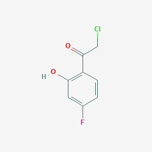 molecular formula C8H6ClFO2 B11719264 2-Chloro-1-(4-fluoro-2-hydroxyphenyl)ethanone 