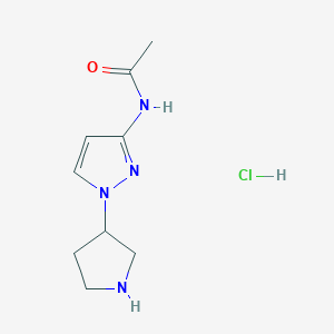 N-[1-(pyrrolidin-3-yl)-1H-pyrazol-3-yl]acetamide hydrochloride