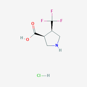 (3S,4R)-4-(trifluoromethyl)pyrrolidine-3-carboxylic acid hydrochloride