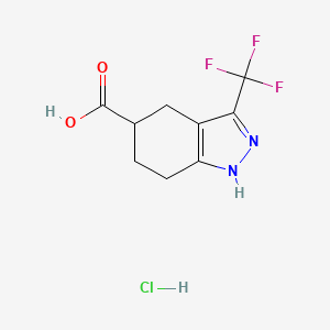 3-(trifluoromethyl)-4,5,6,7-tetrahydro-1H-indazole-5-carboxylic acid hydrochloride