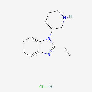 2-ethyl-1-(piperidin-3-yl)-1H-1,3-benzodiazole hydrochloride