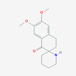 molecular formula C16H21NO3 B11719420 6,7-dimethoxy-3,4-dihydro-1H-spiro[naphthalene-2,2'-piperidin]-1-one 