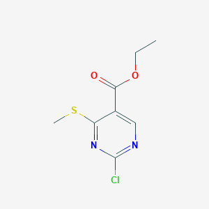 molecular formula C8H9ClN2O2S B11719458 Ethyl 2-chloro-4-(methylthio)pyrimidine-5-carboxylate CAS No. 643086-93-5