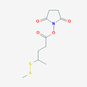 molecular formula C10H15NO4S2 B11719498 2,5-Dioxopyrrolidin-1-yl 4-(methyldisulfanyl)pentanoate 