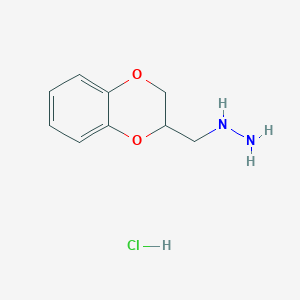 ((2,3-Dihydrobenzo[b][1,4]dioxin-2-yl)methyl)hydrazine hydrochloride