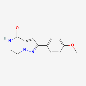 molecular formula C13H13N3O2 B11719593 2-(4-Methoxyphenyl)-6,7-dihydropyrazolo[1,5-A]pyrazin-4(5H)-one 