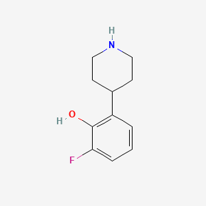 2-Fluoro-6-(piperidin-4-yl)phenol