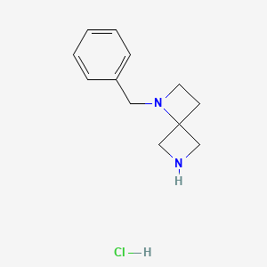 molecular formula C12H17ClN2 B11719642 1-Benzyl-1,6-diazaspiro[3.3]heptane hydrochloride 