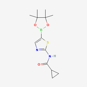 N-(5-(4,4,5,5-tetramethyl-1,3,2-dioxaborolan-2-yl)thiazol-2-yl)cyclopropanecarboxamide