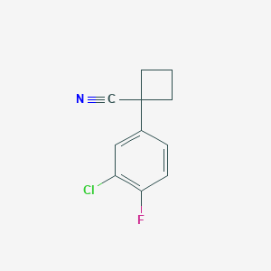 1-(3-Chloro-4-fluorophenyl)cyclobutanecarbonitrile