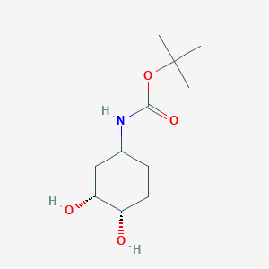 molecular formula C11H21NO4 B11719740 tert-butyl N-[(3R,4S)-3,4-dihydroxycyclohexyl]carbamate 