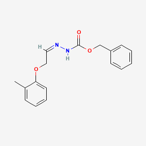 molecular formula C17H18N2O3 B11719748 N'-[(1E)-2-(2-methylphenoxy)ethylidene](benzyloxy)carbohydrazide 