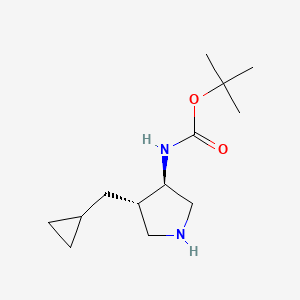 tert-butyl N-[(3R,4S)-4-(cyclopropylmethyl)pyrrolidin-3-yl]carbamate