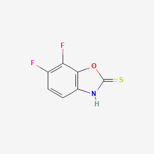 molecular formula C7H3F2NOS B11719830 6,7-Difluorobenzoxazole-2(3H)-thione 