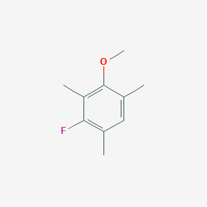 molecular formula C10H13FO B11719838 2-Fluoro-4-methoxy-1,3,5-trimethylbenzene 